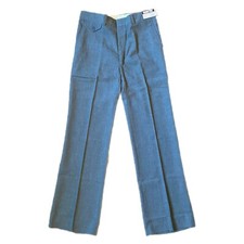 Vtg 60s NOS NWT Broomsticks By Glen Oaks Polyester Flare Leg Mod Pants 33x34