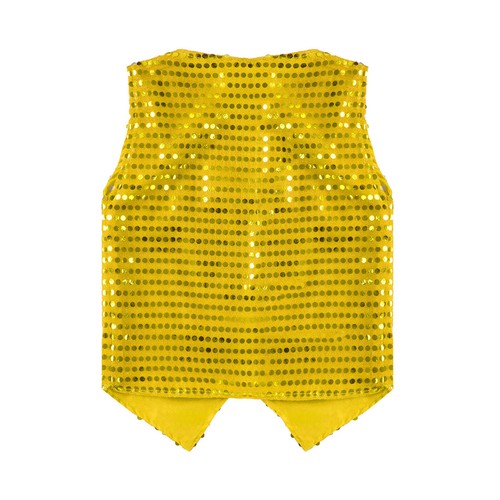 Boy Shiny Vest Waistcoat Disco Sequin Costume Jazz Hip-hop Performance Dancewear - Picture 56 of 106