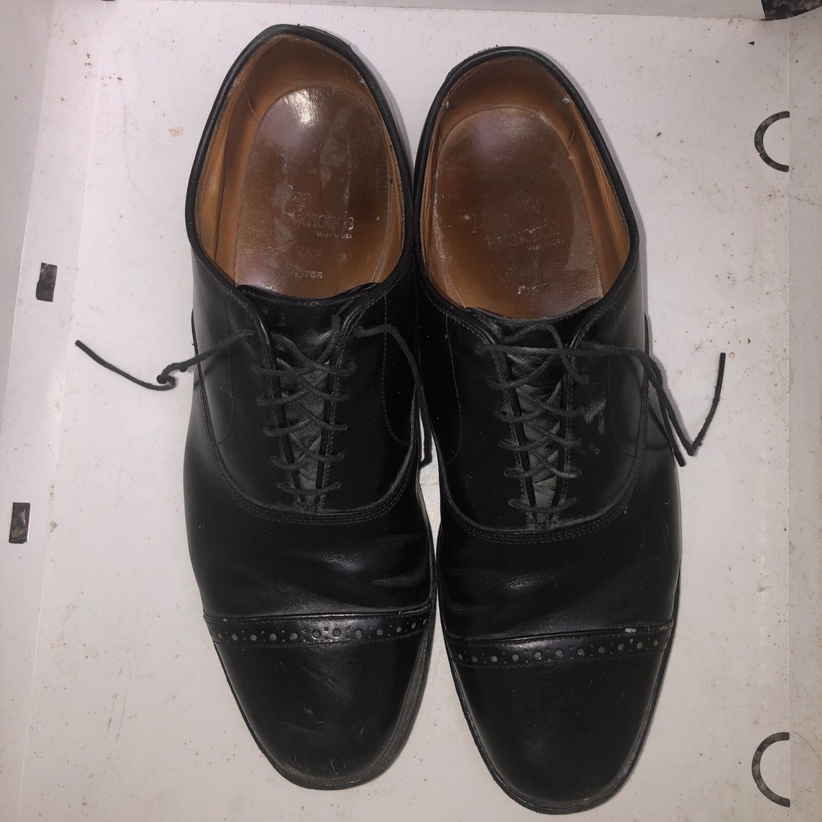 Allen Edmonds Byron Men\'s Size 13 Black Leather Dress Shoes Lace Up Allen Edmonds black oxford Dress dress | Mercari main image 4
