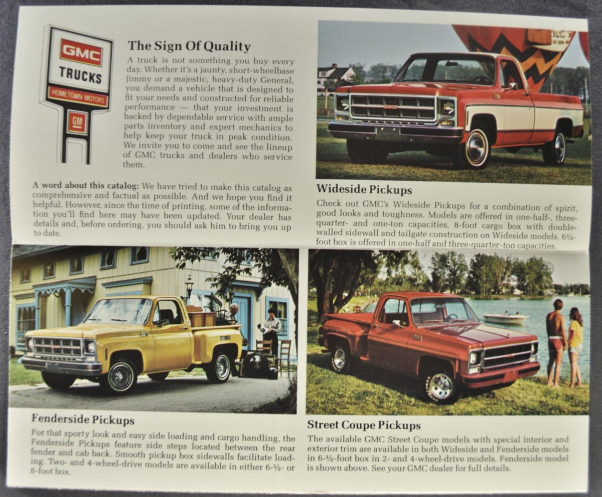 1979 GMC Truck Brochure Pickup Jimmy Caballero Suburban Rally Van