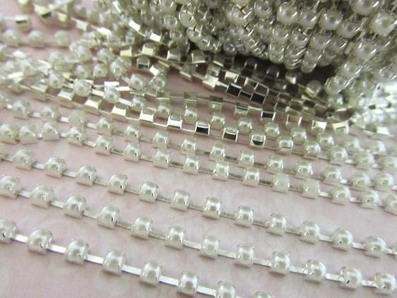 10 yards Rhinestone Jewel Chain Trim/Trimming/Craft/Decor E4-Crystal Or ...