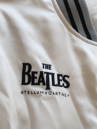 $2,780 Beatles STELLA MCCARTNEY Get Back Satin Bomber Varsity Jacket Cream Blue - Picture 13 of 20