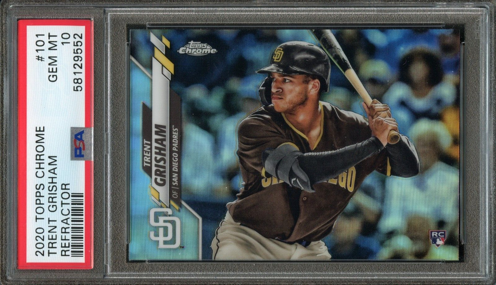 BB - 2020 Topps Chrome - Refractor - #101 - Trent Grisham - PSA 10