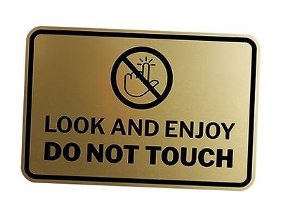  Classic Framed Look and Enjoy Do Not 4 x 6'' - Small (2 Pack) Brushed Gold