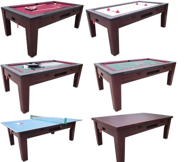 Milliard Dual Pool And Air Hockey Table 2 In1 Mini Game 55in X