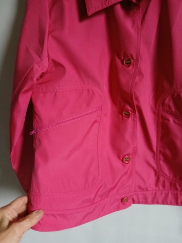 Women's Motto Magenta With Green Lining Sport Casual Jacket Zipper Pockets... - Picture 3 of 13