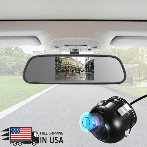 5" TFT LCD Monitor Car Rear View Reverse Rotation 360 Mini Parking Backup Camera - Picture 13 of 13