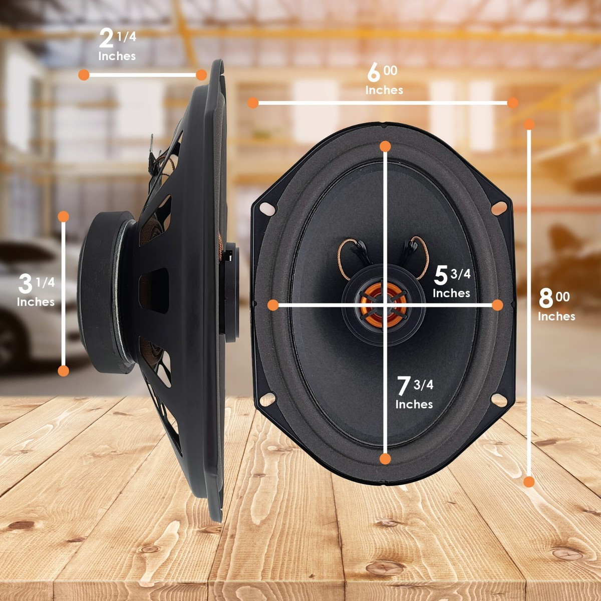 5x7 Speakers Snapklik.co : Audiobank 2X AB-690 6x9 1400 Total