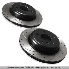 REAR DRILLED GROOVED 330MM BRAKE DISCS FOR BMW 5 SERIES F10 F11 518D 530D 10-17