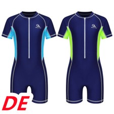 DE Kinder Jungen Badeanzug Kurzarm Sonnenschutz Schwimmanzug UV Schutz Bademode