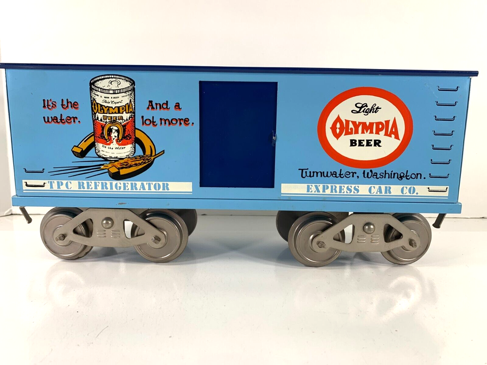 McCoy 272 Olympia Boxcar Blue (Prototype 1974) no box, Standard Gauge