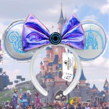 Disney^Park TRON Lightcycle Power Run Ears Disney- Headband Mickey Mouse Castle