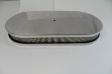 19 Alum Oval Air Cleaner Set Paper Filter Dual Quad Kit 4 Barrel Carb 5-18
