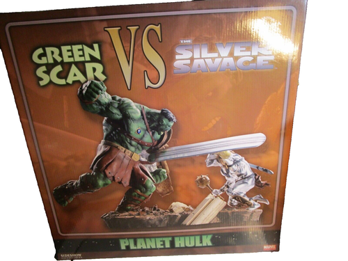 Statue Sideshow Planet Hulk Vs Silver Surfer - Édition Exclusive - NEUVE Sous Blister