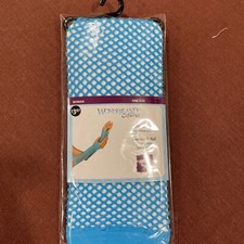 Women Turquoise Triangle Net Fingerless Gloves: One Size