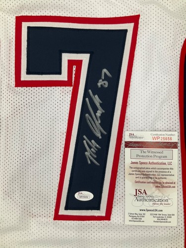 ROB GRONKOWSKI NEW ENGLAND PATRIOTS SIGNED WHITE CUSTOM JERSEY JSA WITNESS COA - Picture 3 of 4