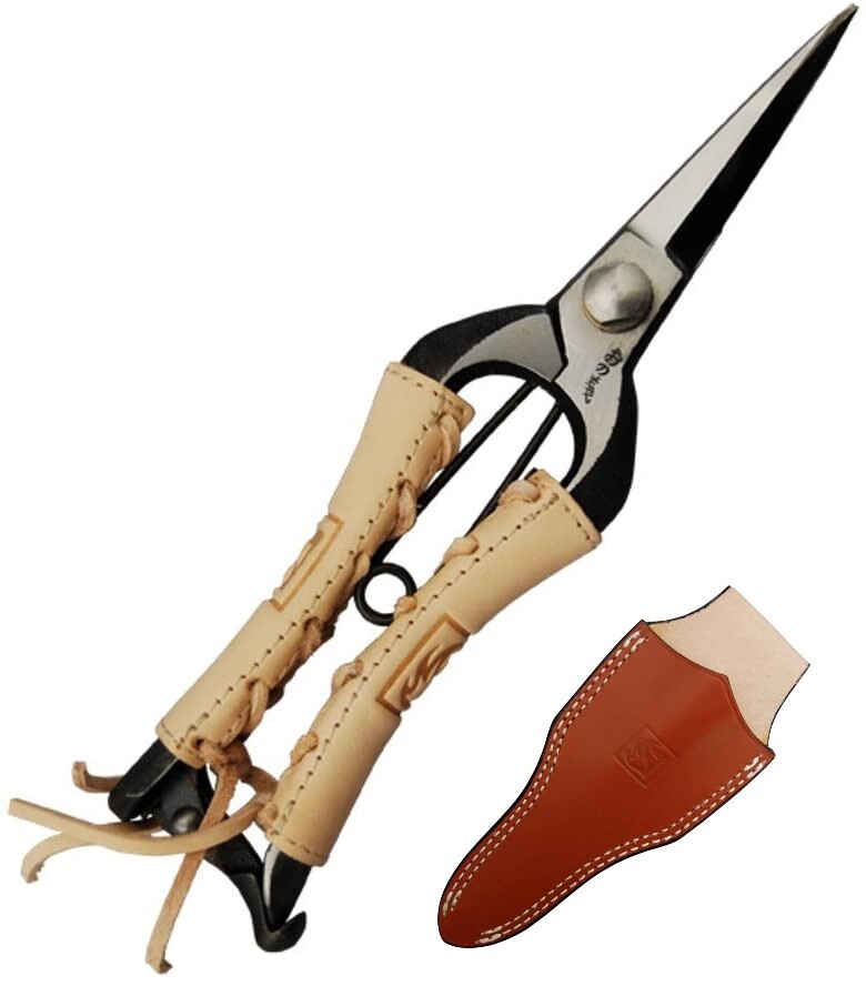 Yamada Tsuyoshi  ONOYOSHI Gardening Scissors TS062 Bud Cutting Leather Grip 8in