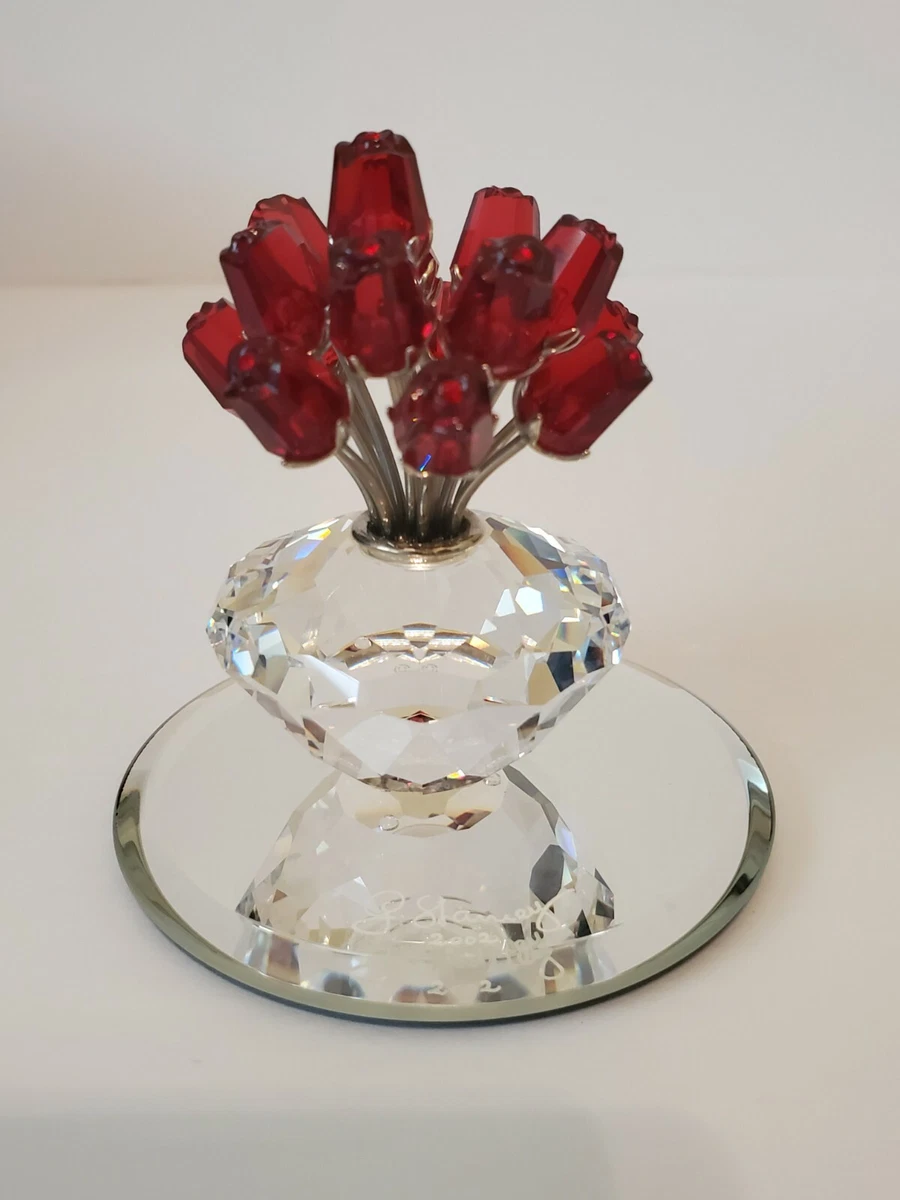 Swarovski Crystal Vase of Roses 15 Year Anniversary Jubilee Edition