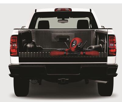 Trunk Tailgate Wrap Vinyl Graphic Decal Sticker Wrap Car Truck DeadPool ...