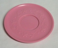 VINTAGE 1986 Fisher Price Fun with Food Replacement Part-Pink Saucer Plate