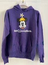 DISNEY PURPLE MINNIE MOUSE HOODIE TOP MEN'S USED SIZE S SAMLL WOMEN'S UNISEX