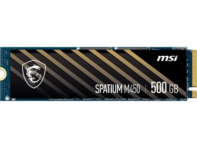 MSI SPATIUM M450 M.2 2280 500GB PCI-Express 4.0 x4, NVMe 1.4 3D NAND Internal