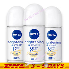 NIVEA Brightening and Smooth 8 Superfoods Roll-On Antiperspirant 50 ml x 3