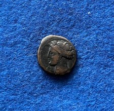 Karthago Zeugitana Bronze Tanit Pferdekopf 5,7 g 20 mm sehr sch&ouml;n #90