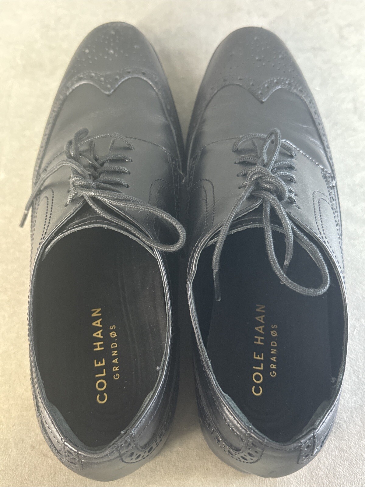 SAOLA Mocassino Cole Haan Grand.OS C23793 D18 nero con punta alare da uomo US 11 M Oxford