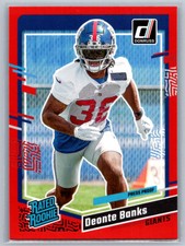 # 376 Deonte Banks Rookie New York Giants 2023 Donruss Red Rated