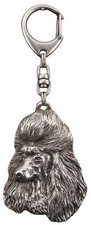 Poodle - Silver Plated Keychain With Dog, Handbag Decoration, Backpack
