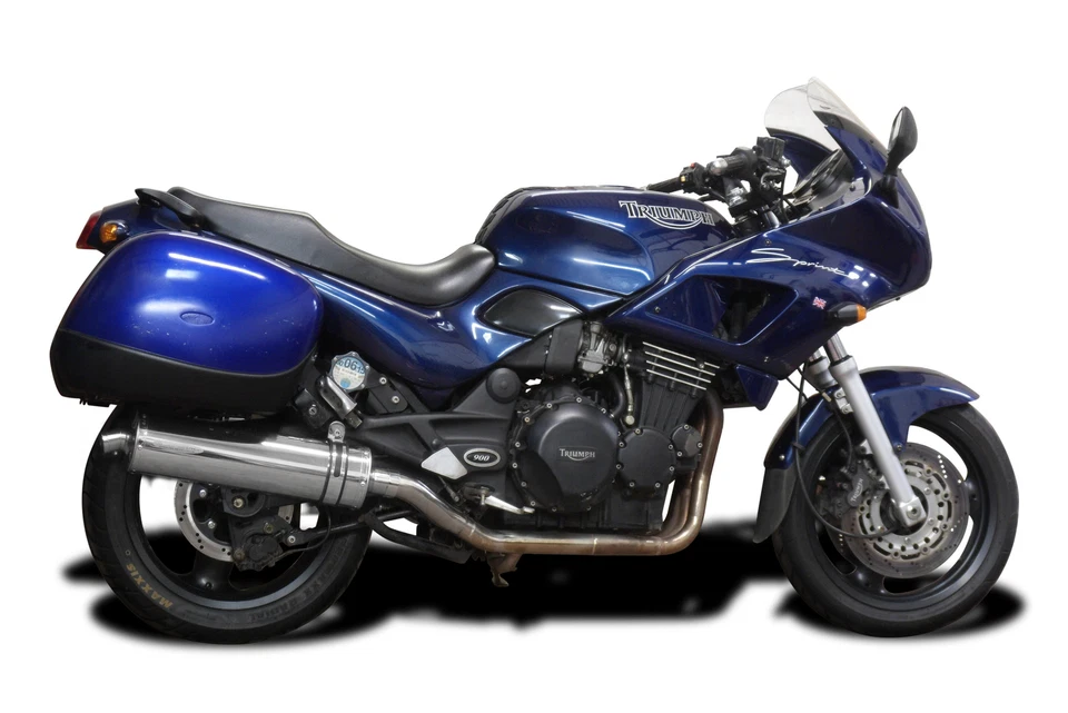 Triumph Sprint Executive 18 дюймов овальный глушитель из нержавеющей стали насадка на выхлоп 98  - Изображение 3 из 3