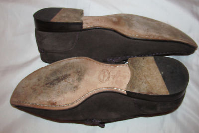 MARIO FAGNI brown suede with purple stitch loafers dress  display picture 2