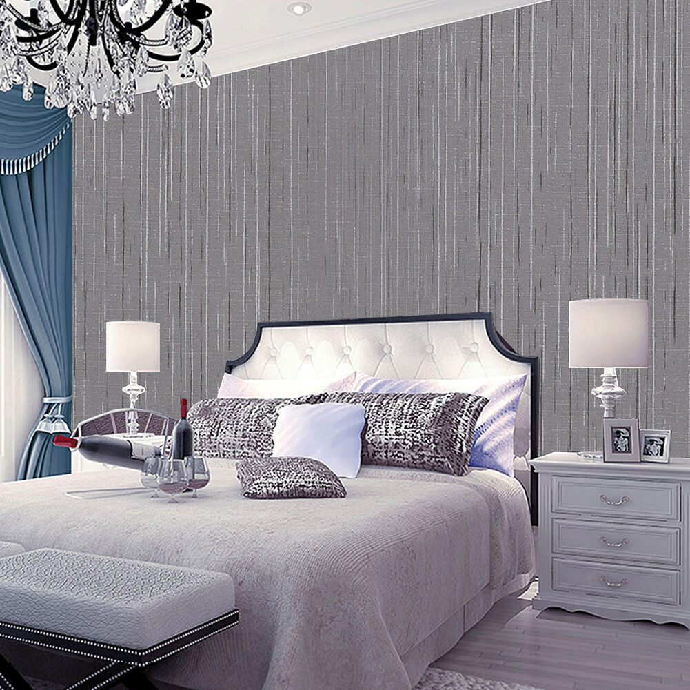 Grey Wallpaper Bedroom