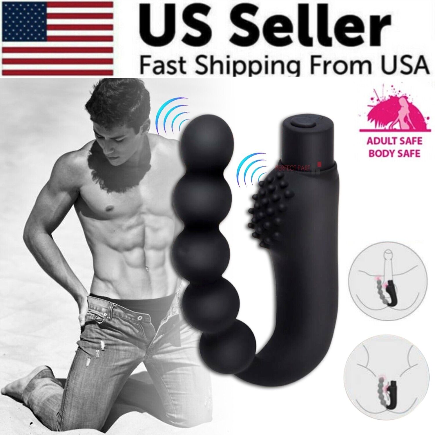 Prostate Vibrating Massager Dildo Anal-Butt Plug G-spot Sex Toy For Women Men eBay pic