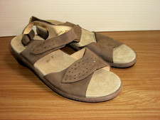 Semler Klett Sandalen Damen Gr. UK 8,5, Weite H, 42,5, NEU, Fb. taupe