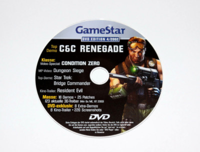 2002 Gamestar DVD Demo C&C Renegade Dungeon Siege Video Resident Evil Star Trek