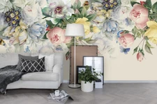 3D Vintage Floral Wallpaper Wall Mural Removable Self-adhesive Sticker 856