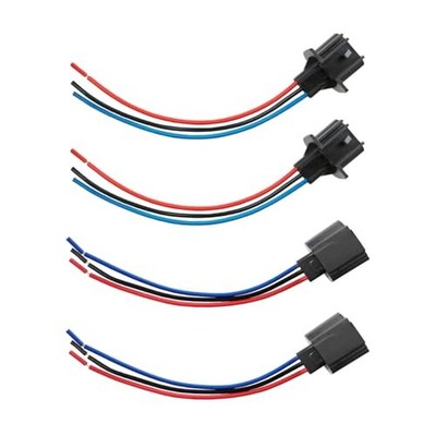 4PCS 9008 H13 Car Headlight Connector, Female & Male Socket Adapter 2 Types