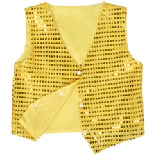 Children 130 cm Sparkly Sequin Dance Vest Jazz Wear