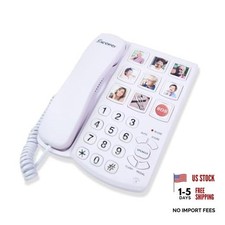 Big Button Phone for Seniors, Corded Landline Telephone with EX-LD-858HF