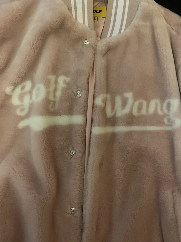 Chaqueta de piel rosa Golf Wang Tyler The Creator talla grande Foto 2 de 4