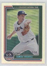 2022 Panini USA Baseball Stars & Stripes Holo Blue 56/60 Samuel Highfill 0s55