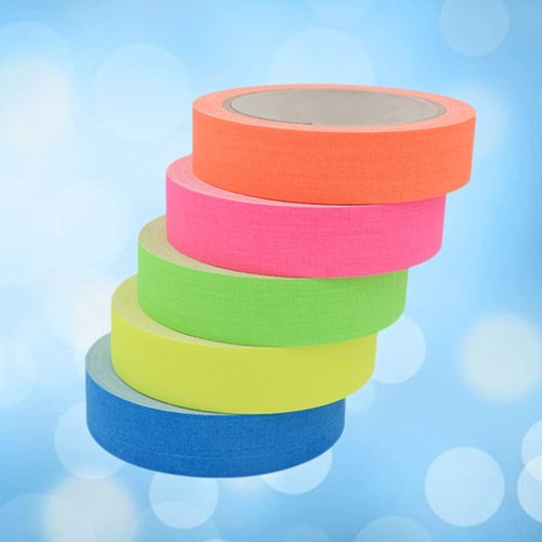 Glow In The Dark Fabric-3cmx5m, Fluorescent Linen Fabric Luminous Ribbon Party Supplies for DIY Craft Markers Spike Tape Bike Decorations (Color : Yellow-Green
