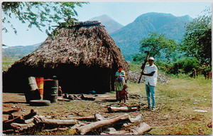 Nicaragua Rural 1970 Typical Ranch Hut Family Mountains Postcard