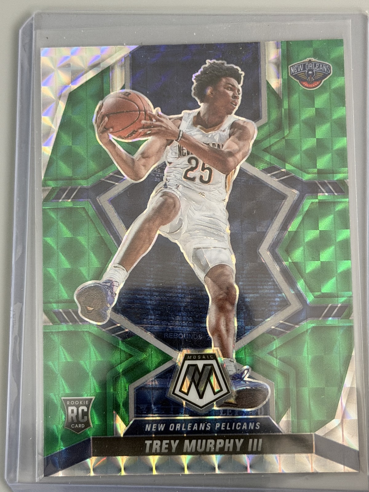 2021-22 Panini Mosaic - Rookies Trey Murphy III #219 Green Mosaic Prizm (RC)