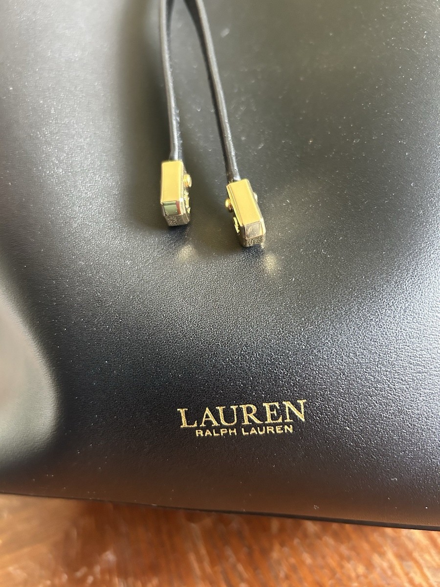 Lauren Ralph Lauren Dryden Debby Mini Bucket Bag Black Drawstring