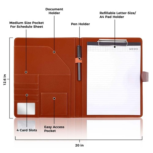 Padfolio Clipboard Folder Portfolio Notepad Organizer - Picture 5 of 7