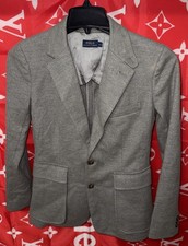 Women s Ralph Lauren Polo 2 Button Blazer Size 6 Wool Blend Gray