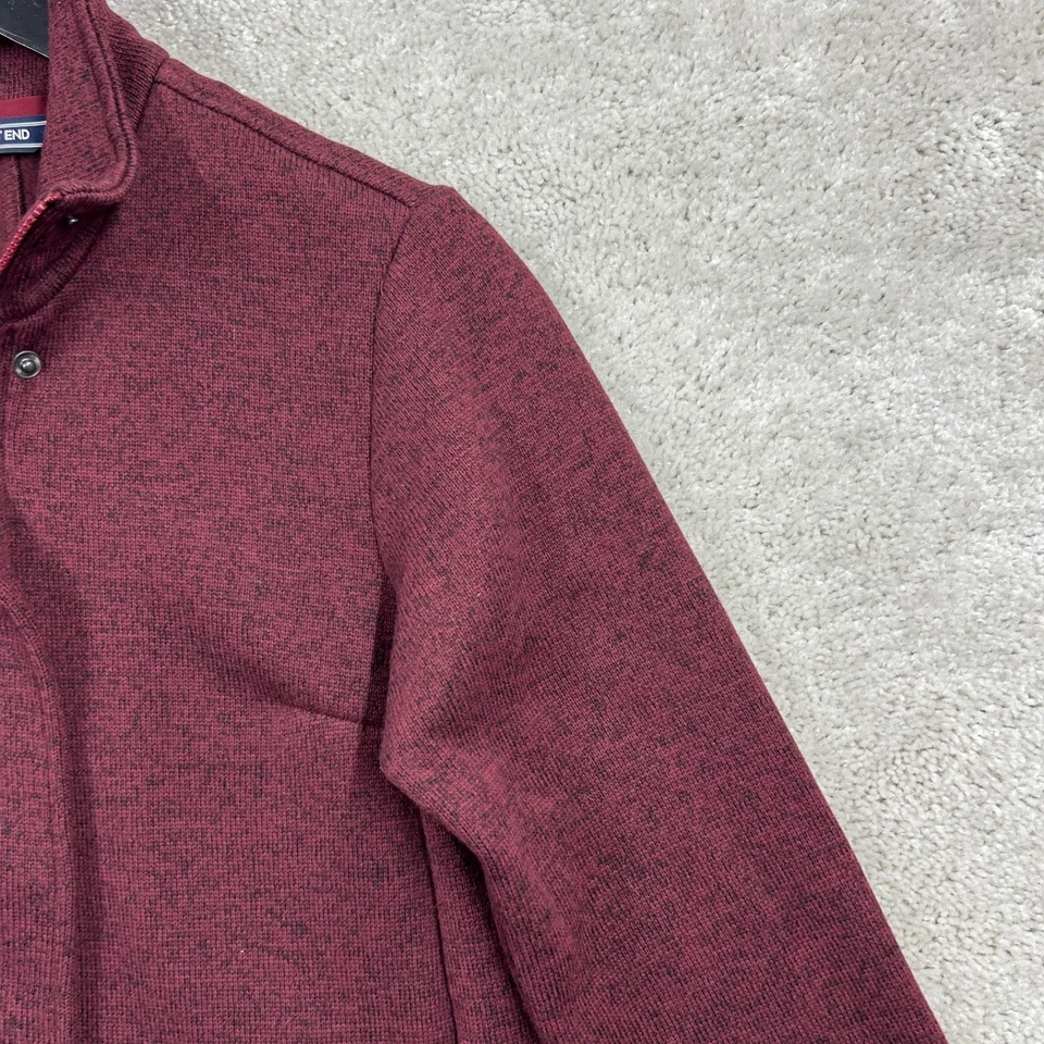 Chaqueta Lands' End para mujer talla pequeña 6-8 borgoña polar abrigo guisante bolsillos talla Foto 3 de 4